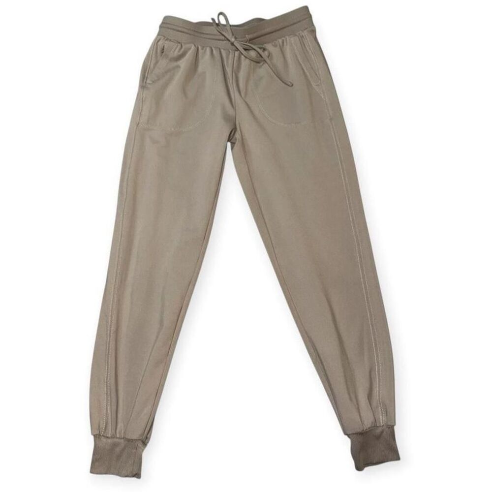 Rachel Zoe Women’s XS Taupe Stretch Jogger Pants Drawstring Ribbed Cuffs